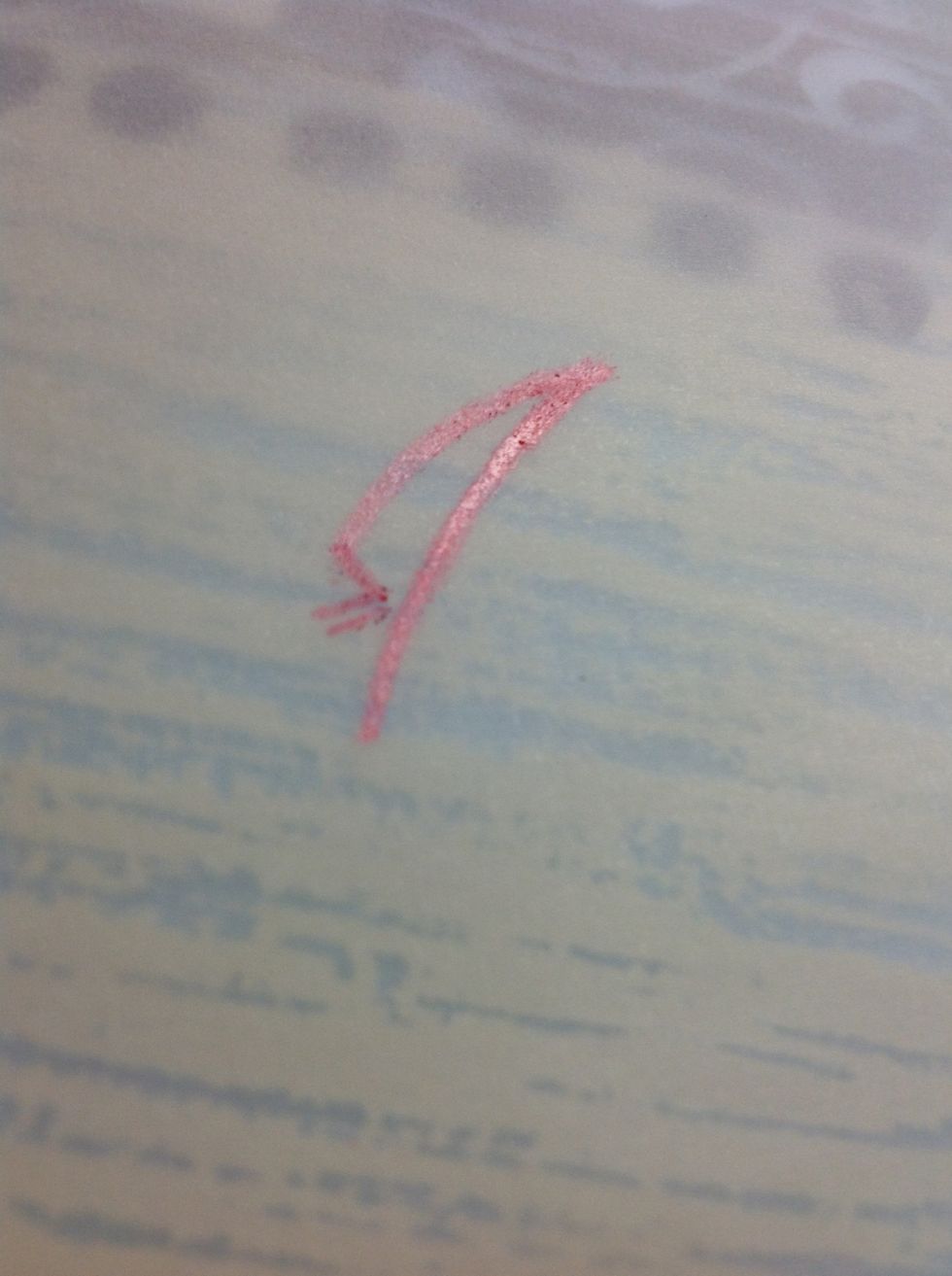 Draw another diagonal line, it should form a triangular-ish shape.