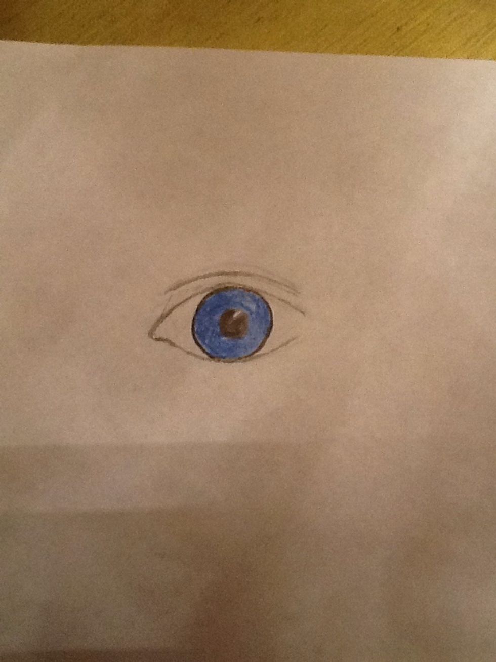 Draw another line around the top line you drew before.