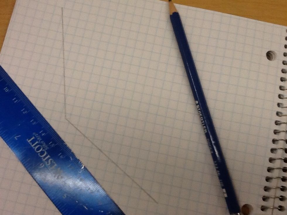 Draw another line to make an obtuse angle