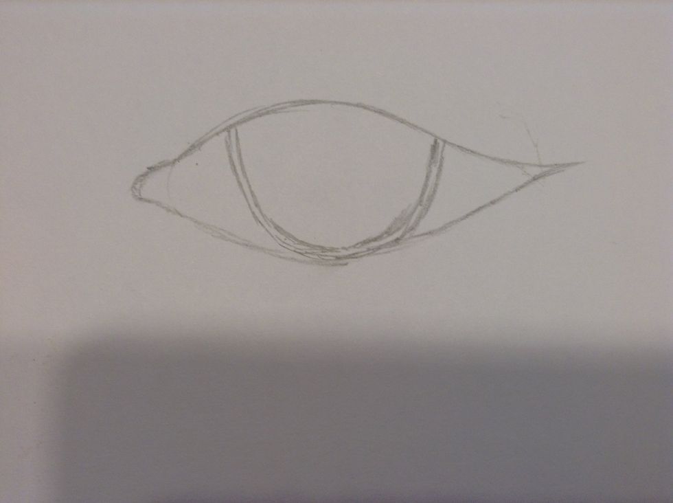 Draw another "U" shape inside the first, putting it very close to the first one.