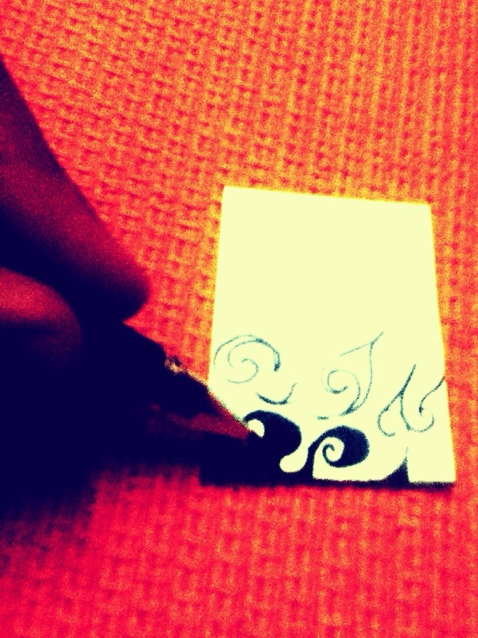 Draw any design in the small rectangle.. I am not that great at art but let your imagination run wild..