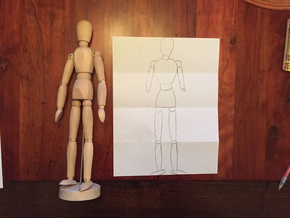 Draw Bob's elbows. Small ovals.