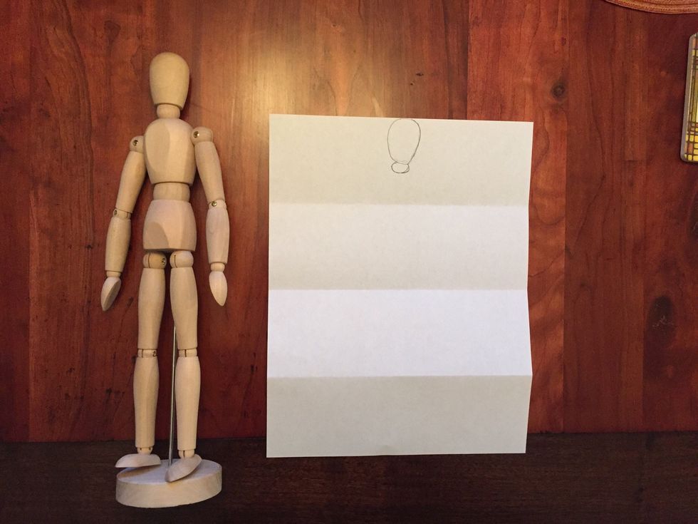 Draw Bob's neck. His neck is not too long.