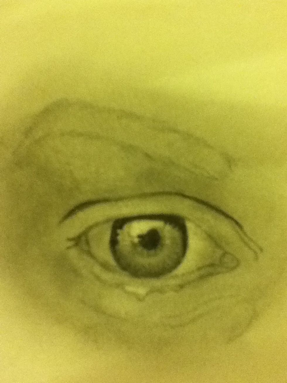 Draw darker shades on the iris like so:)