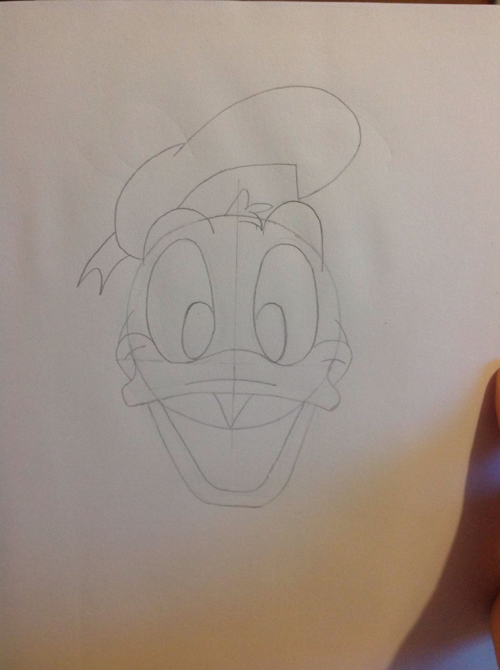 Draw Donald's hat.