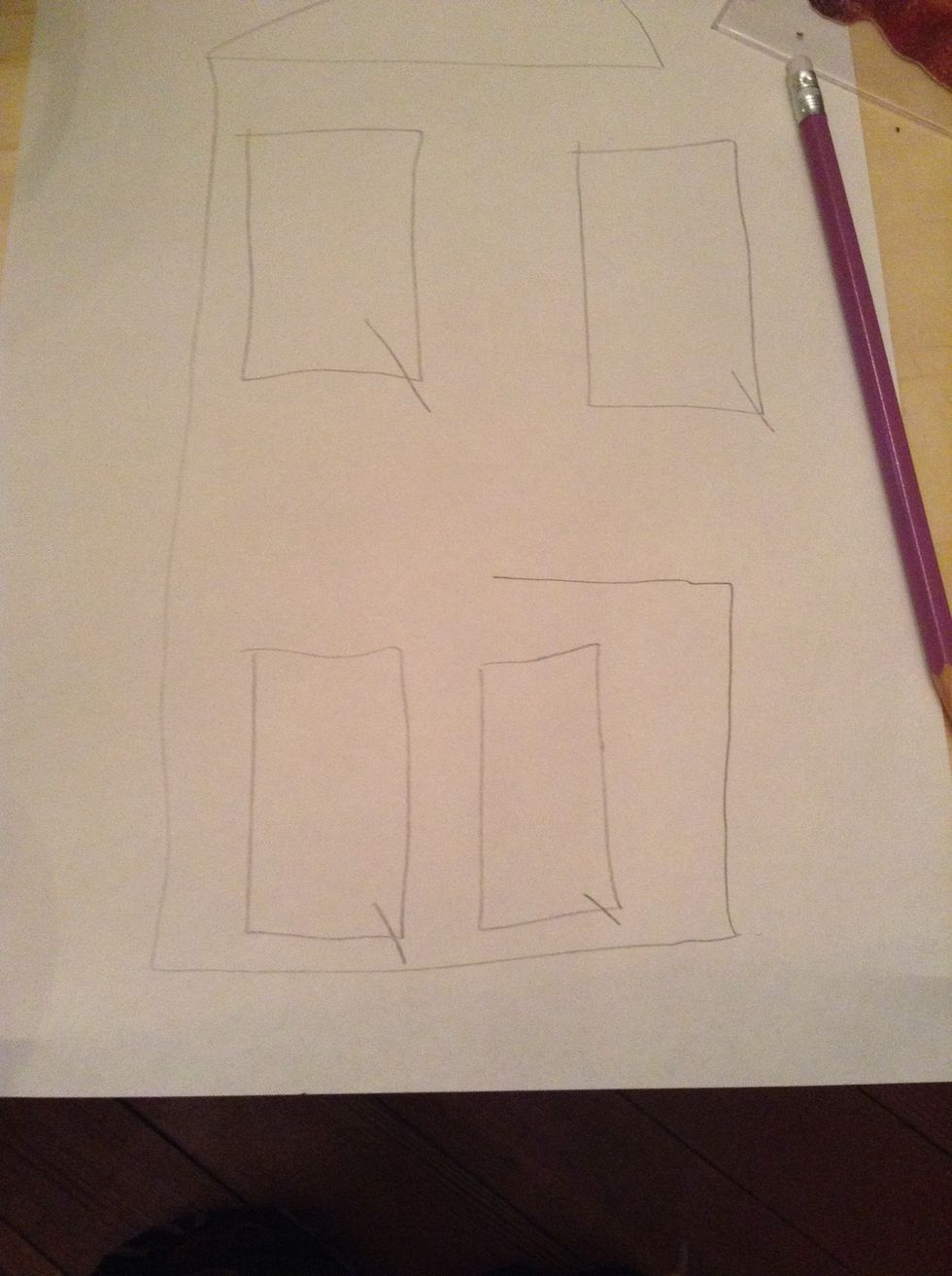 Draw FOUR big Q's in the big G