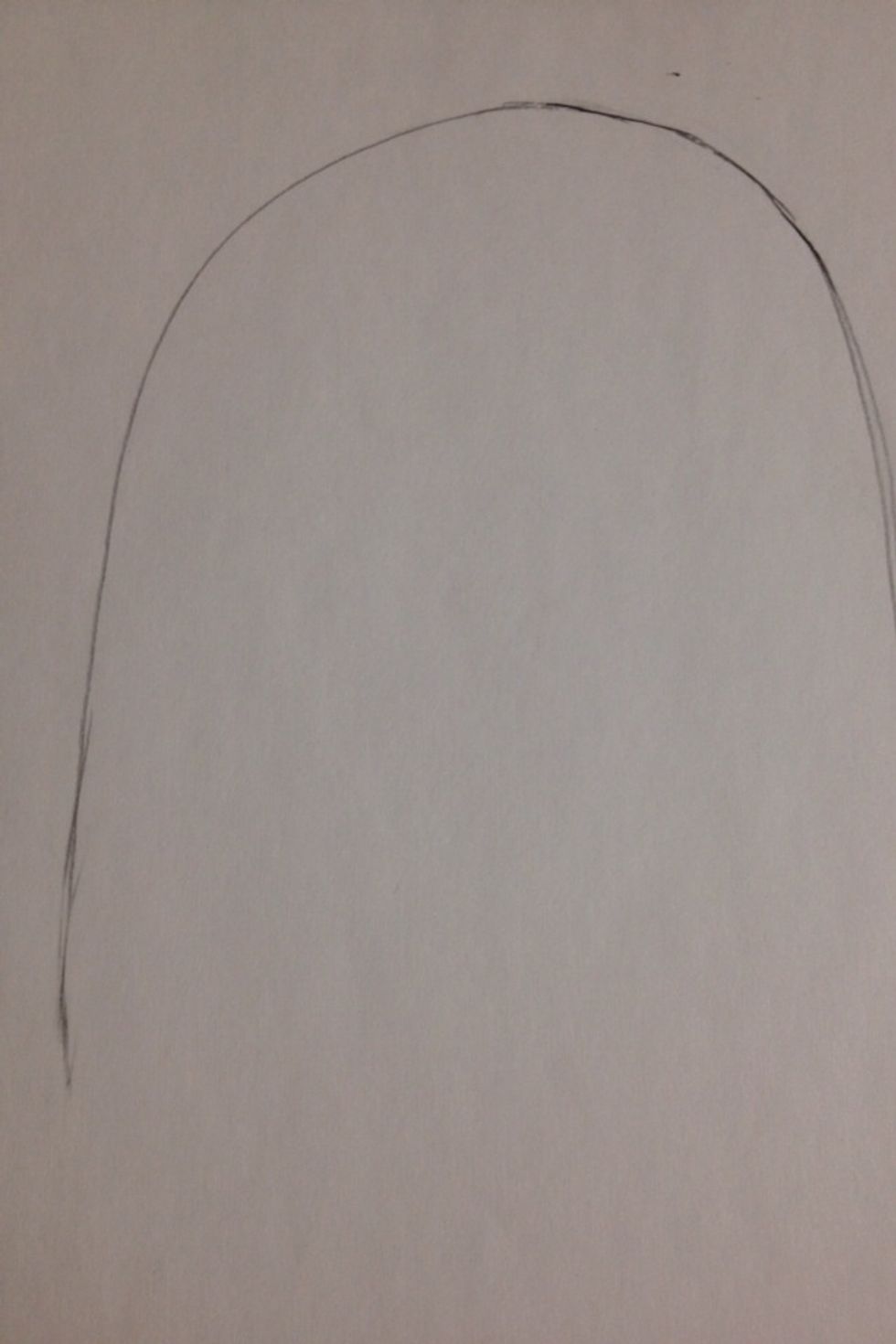Draw half of a oval like shape for the body, so kinda big
