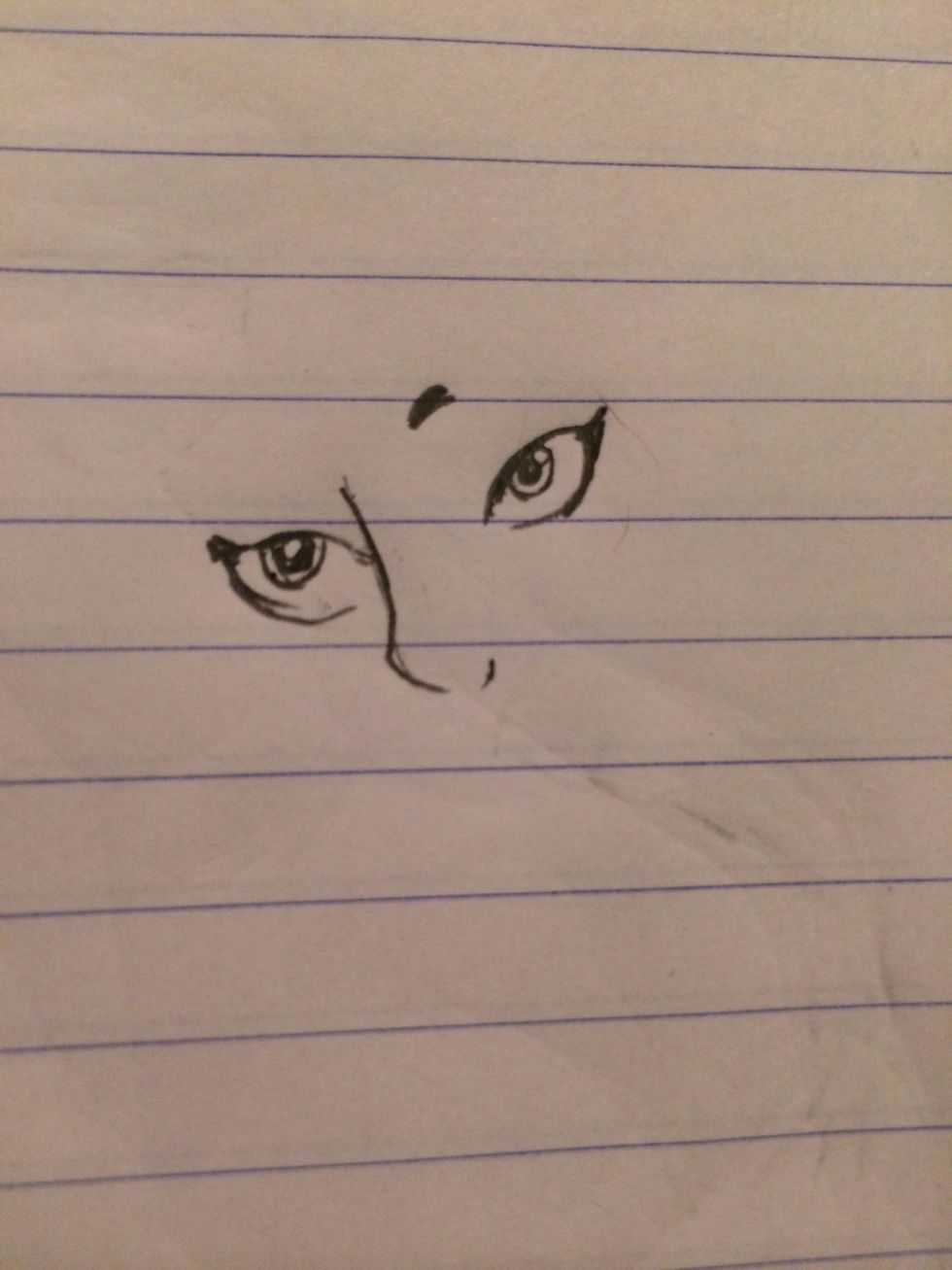 Draw her eyes and nose first, it makes everything else easier. (: