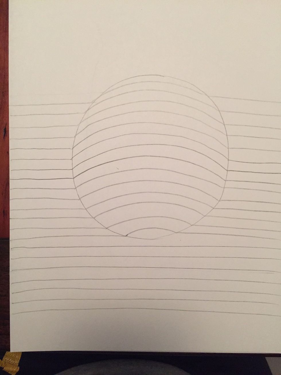 Draw horizontal lines to fill the bottom of your paper.