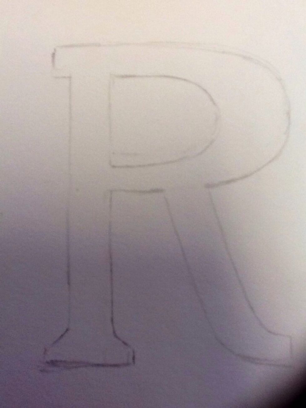 Draw letter lightly