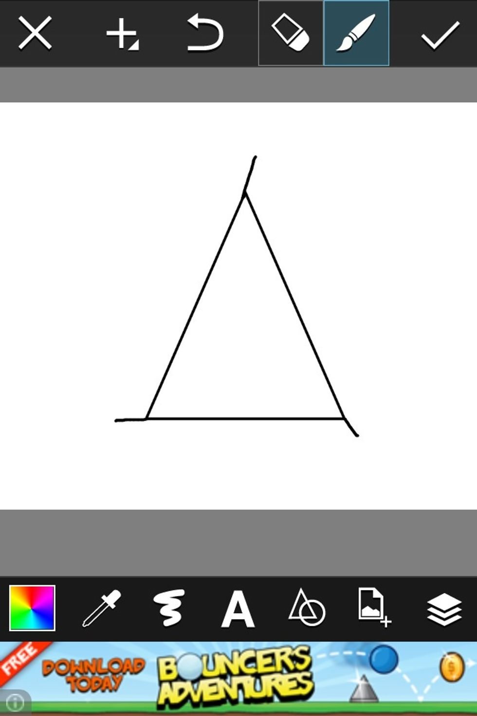 Draw lines like that in the picture shown.
