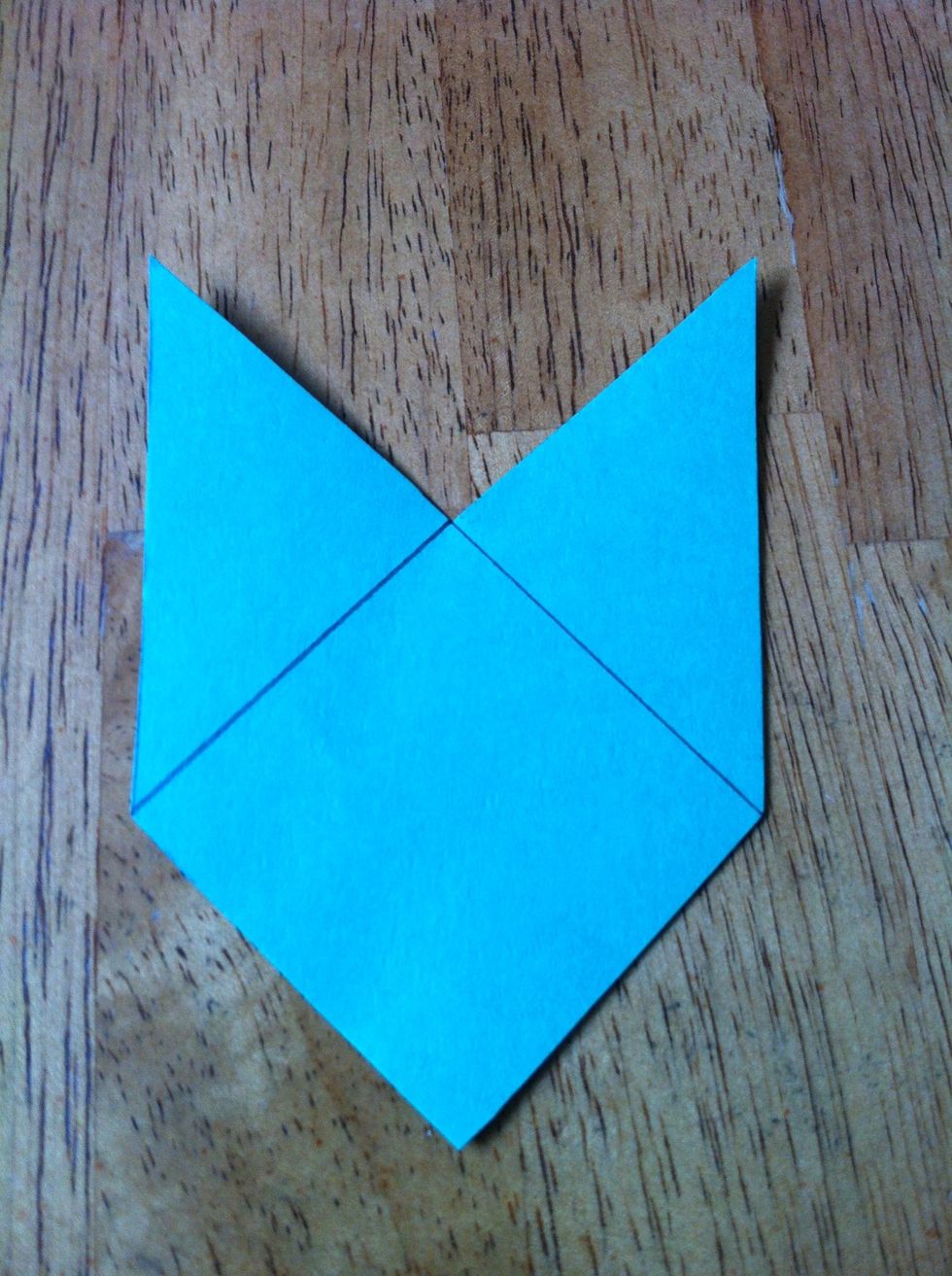 Draw lines on the shape like so. These lines will help you with the folding.