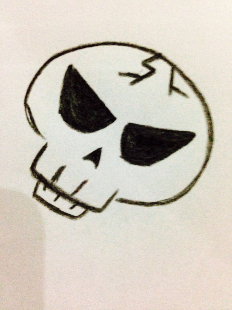 Draw little zig-zag lines, for cracks.