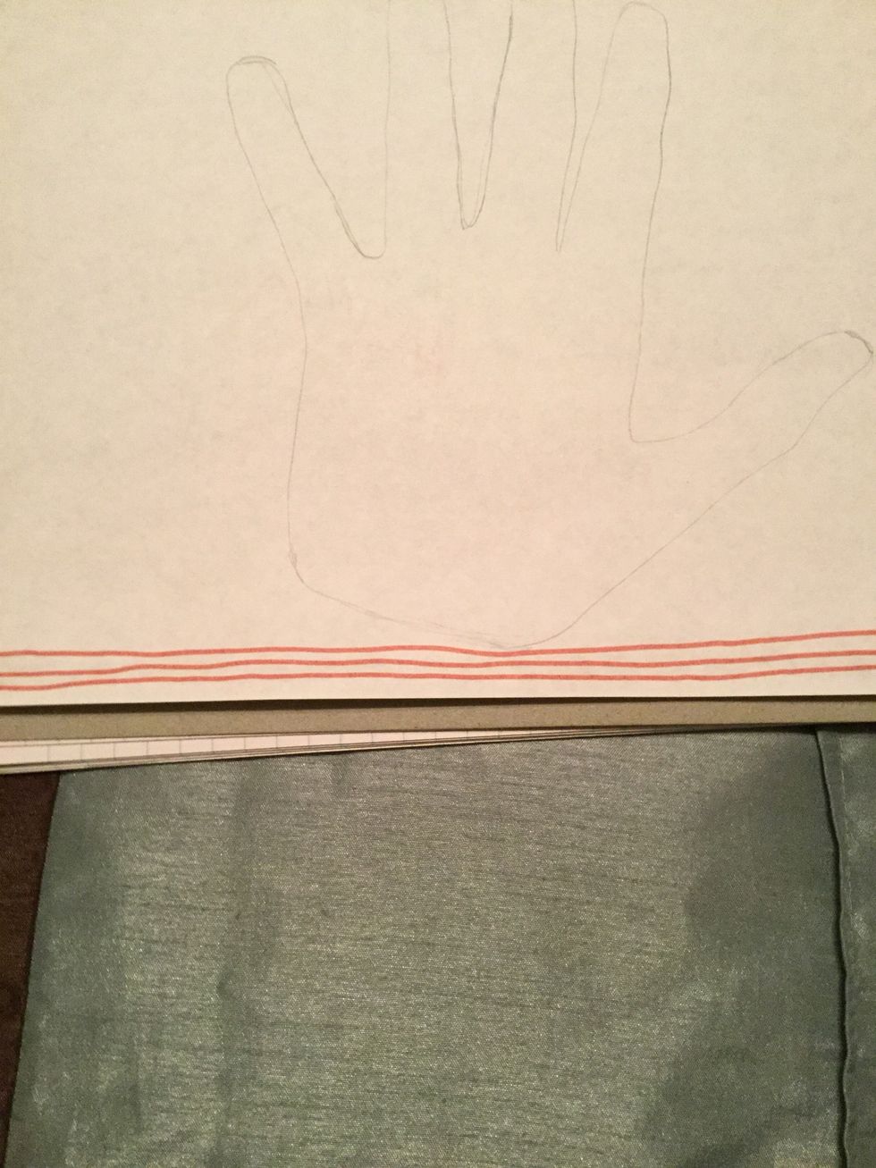 Draw more straight lines above that into you get to the palm