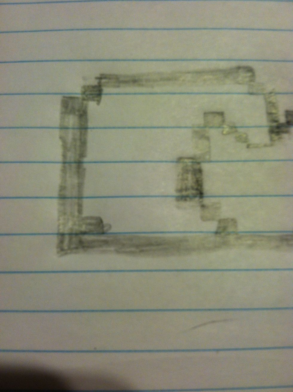 Draw Nyan Cats awesome poptart body! Do what you did in the last step, ( the technique ) draw the shapes then shade them in.