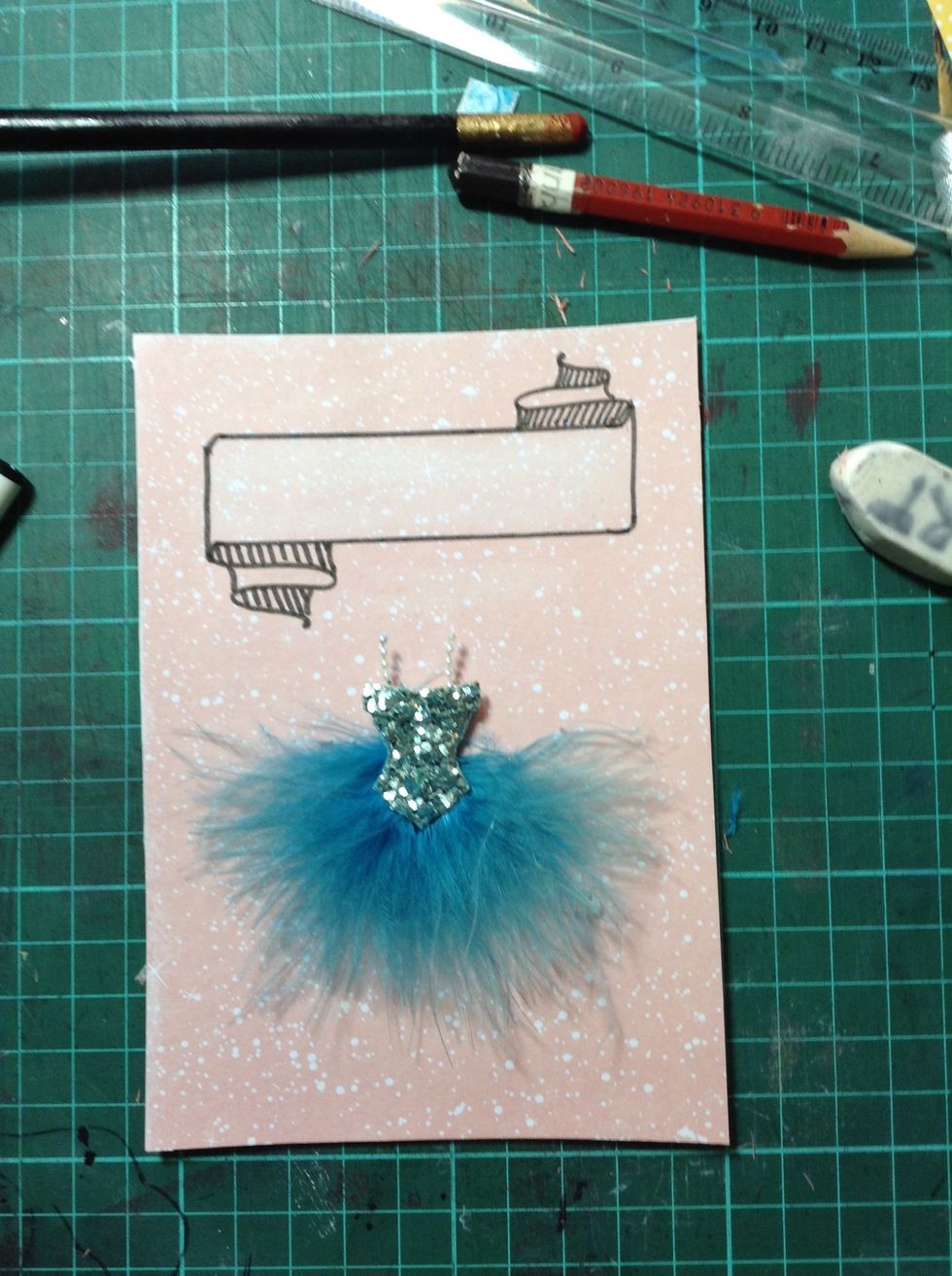Draw on a banner. You may need to practice a bit first (I sure did!)