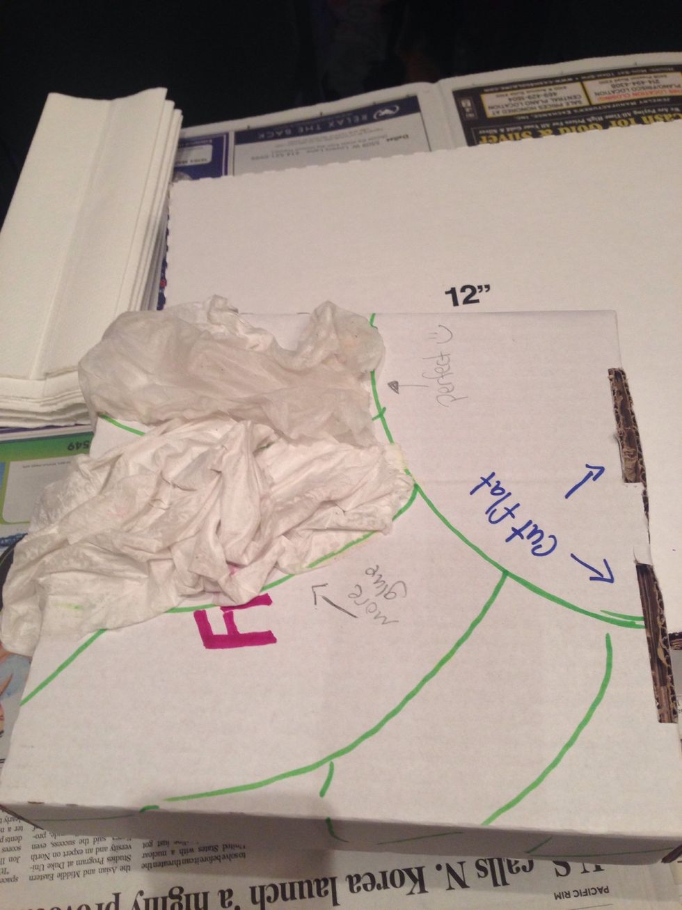 Draw out your design and be sure it wraps around all the edges.