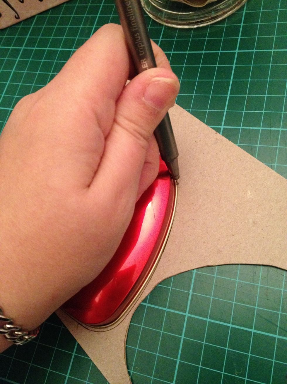 Draw round template onto stiff card