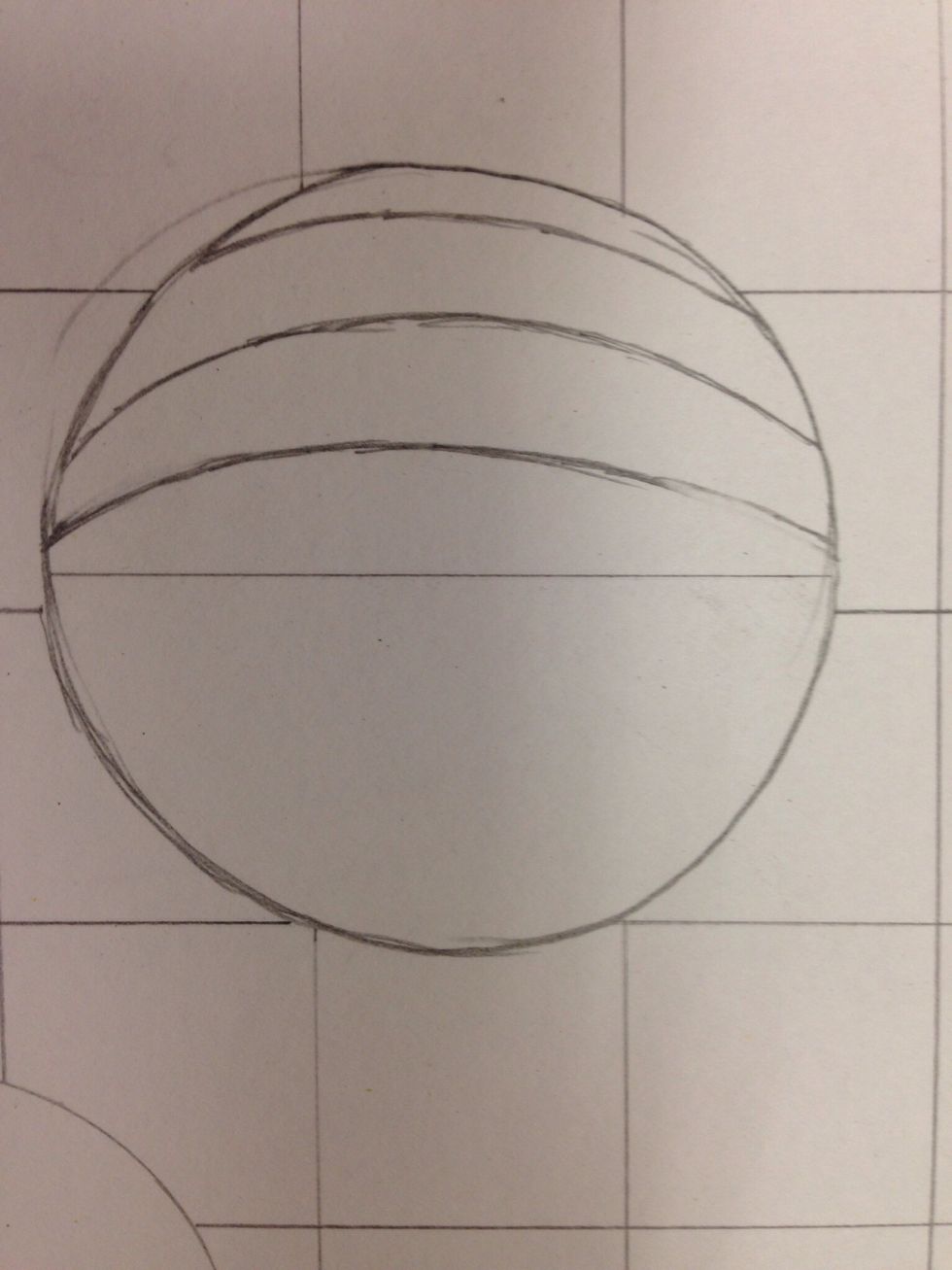 How to draw a checkerboard sphere op art - B+C Guides