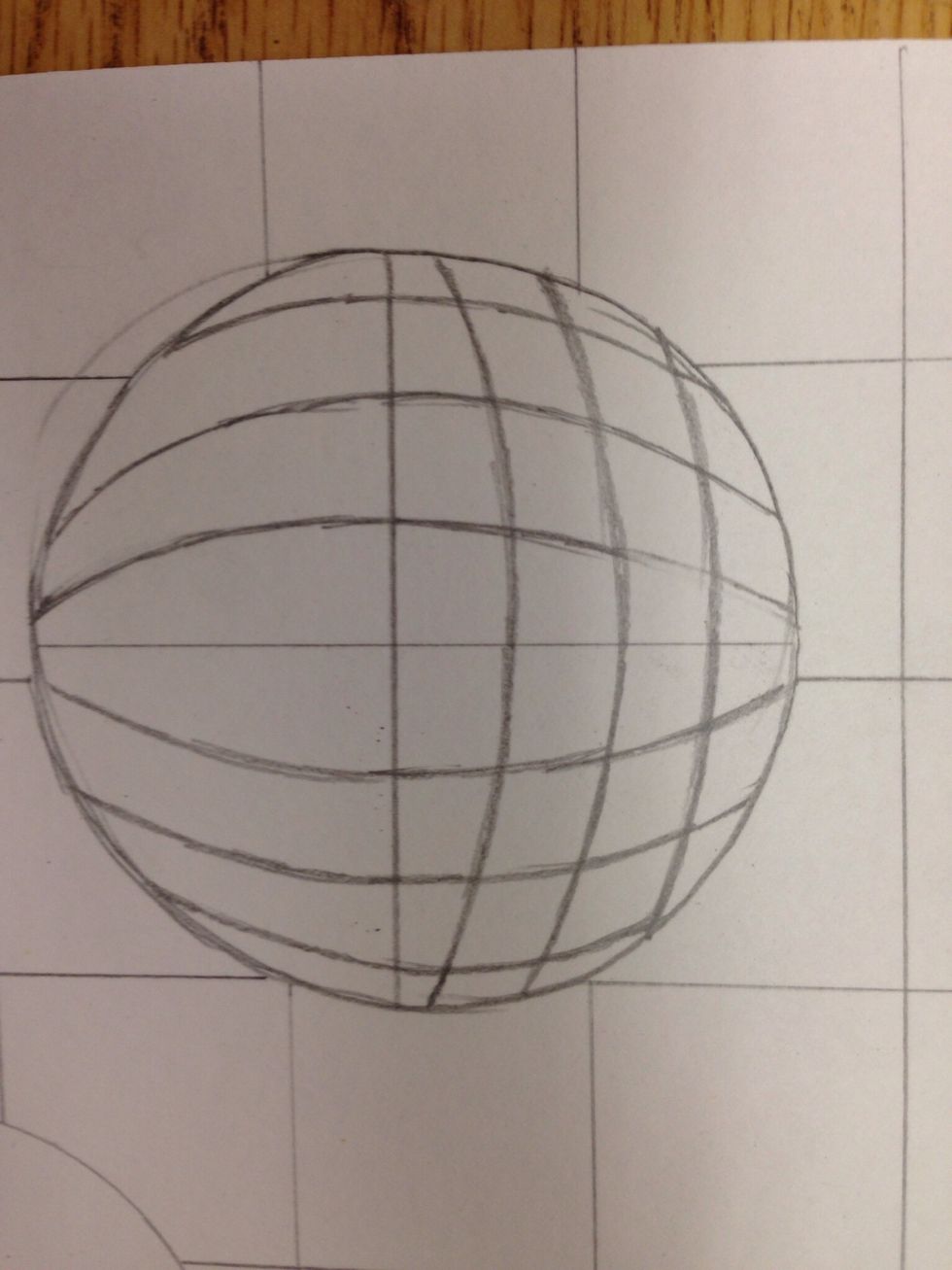Draw several lines that curve away from the straight line.