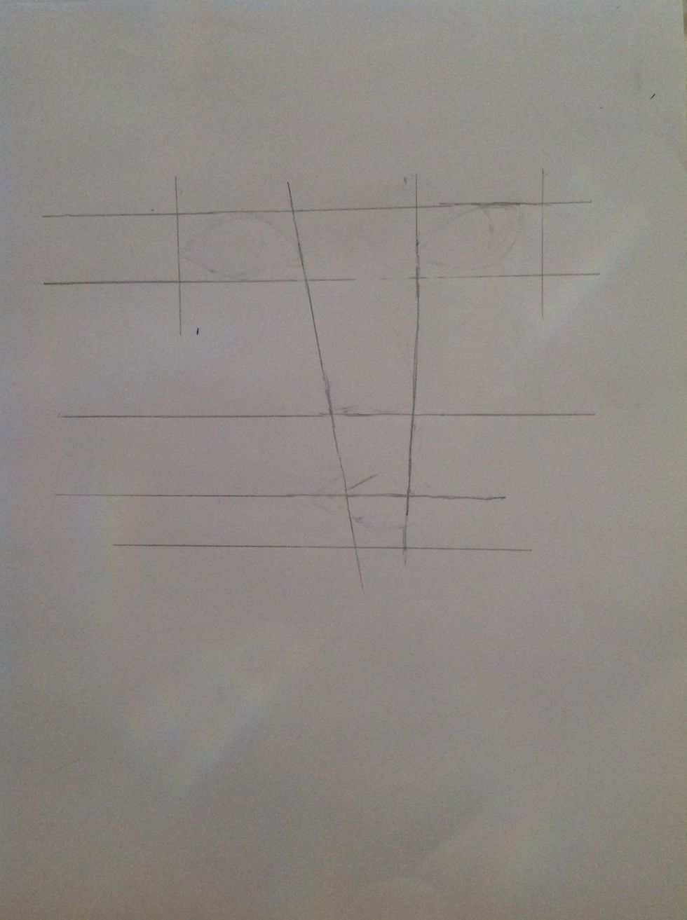 Draw some lines for helping you with starting the face.