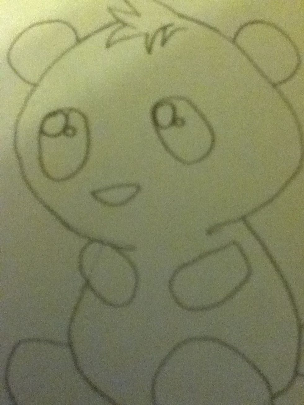 Draw some little glints in the eyes