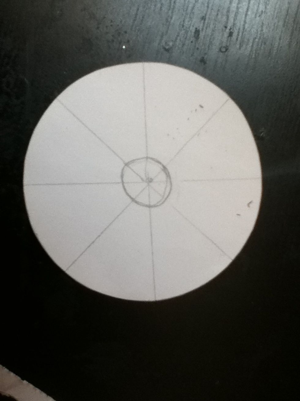 Draw something that slightly resembles a circle around the center dot.