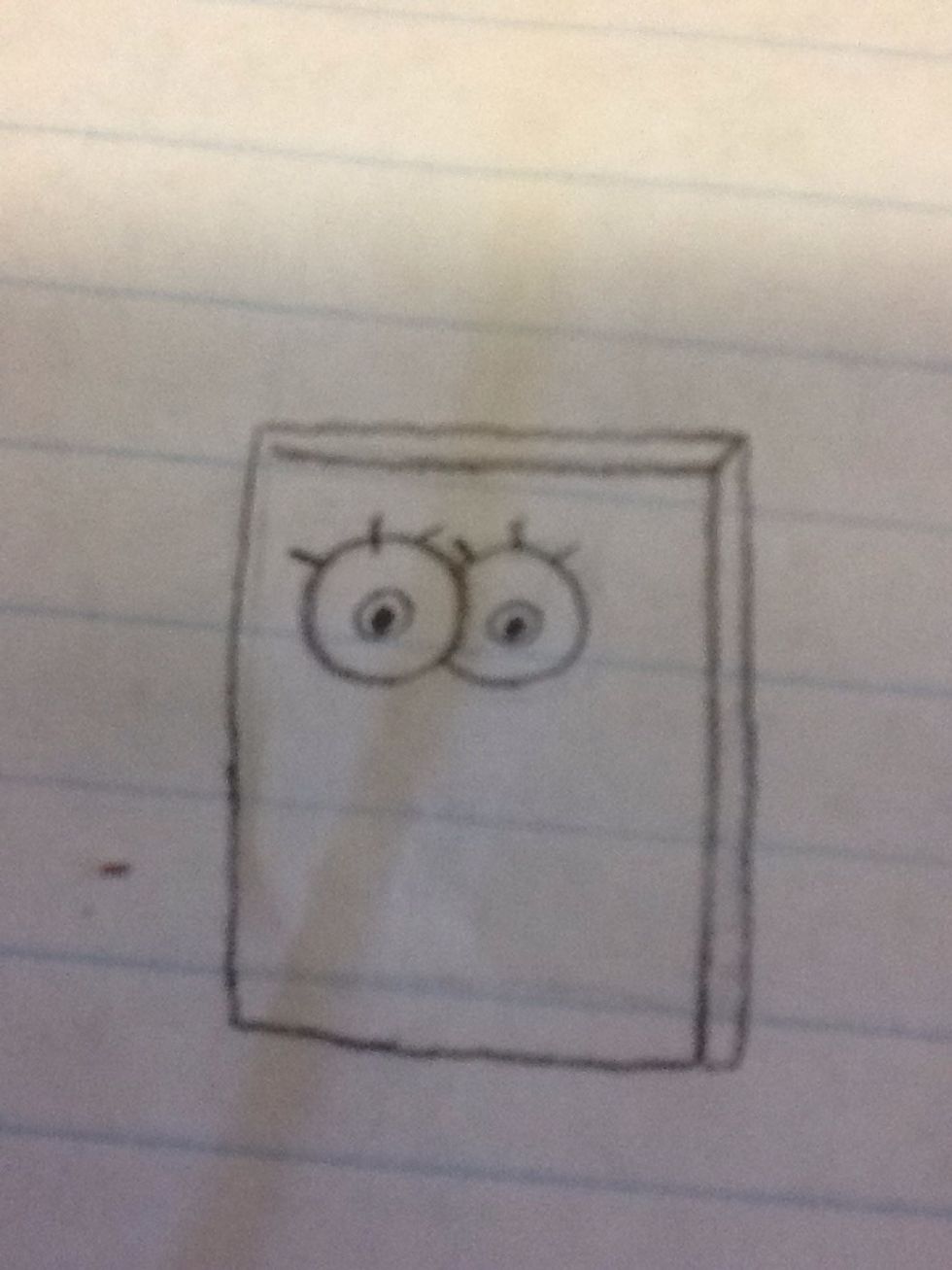 Draw Spongebob's eyelashes.