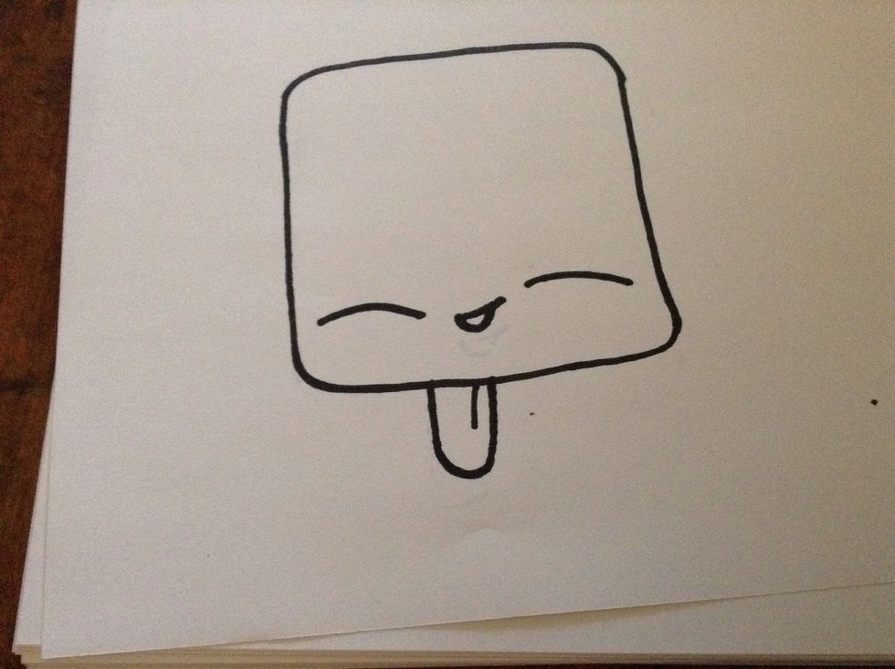 Draw the base of the eyes now don't get confused these lines are NOT the eyes they are the base of them\ud83d\ude09