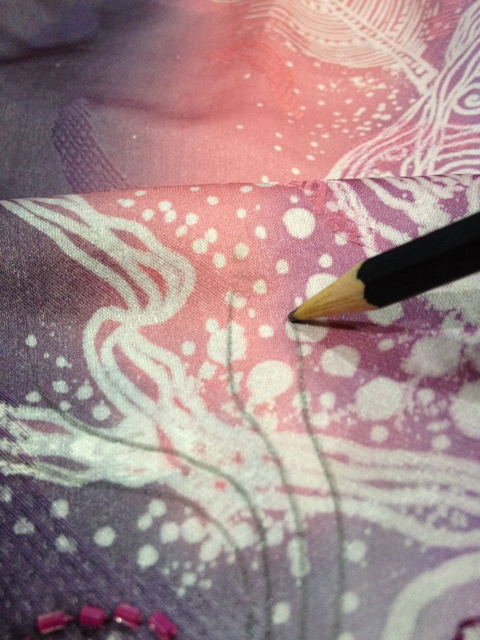 Draw the design on your dress