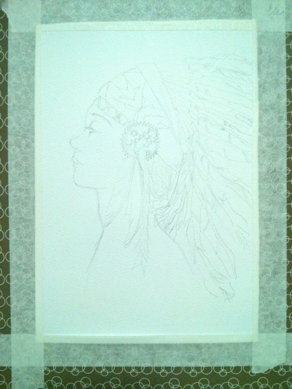 draw the draft with pencil. HB would be the best.