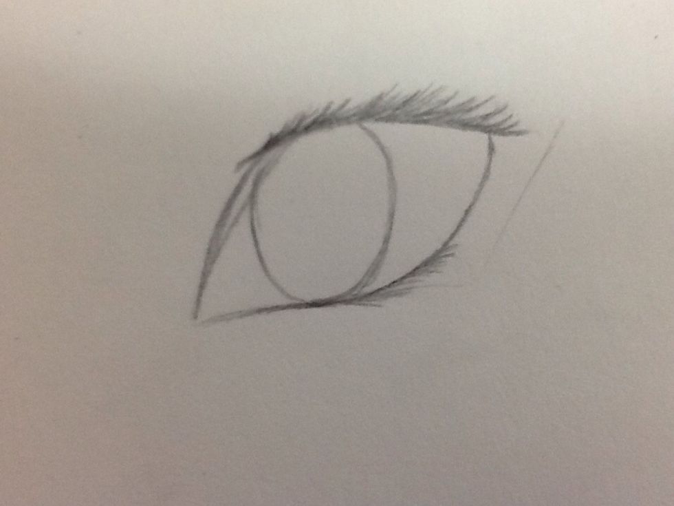Draw the eyelashes. (This is one of the easiest parts)