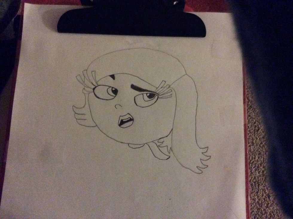 Draw the face and scarf like this \u270f\ufe0f