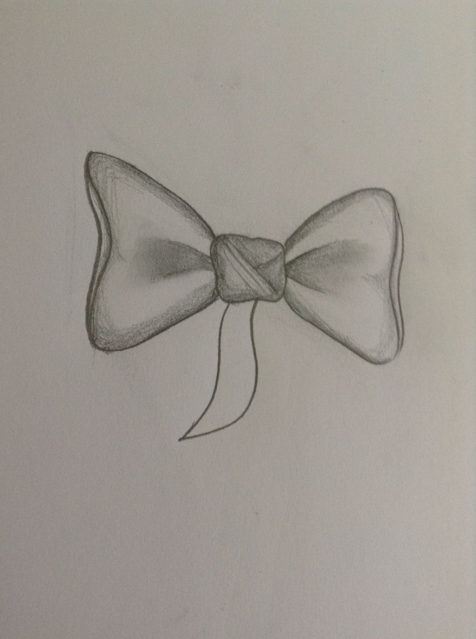 Draw the first section of the remaining ribbon.