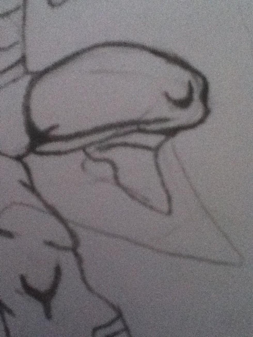 Draw the foot behind