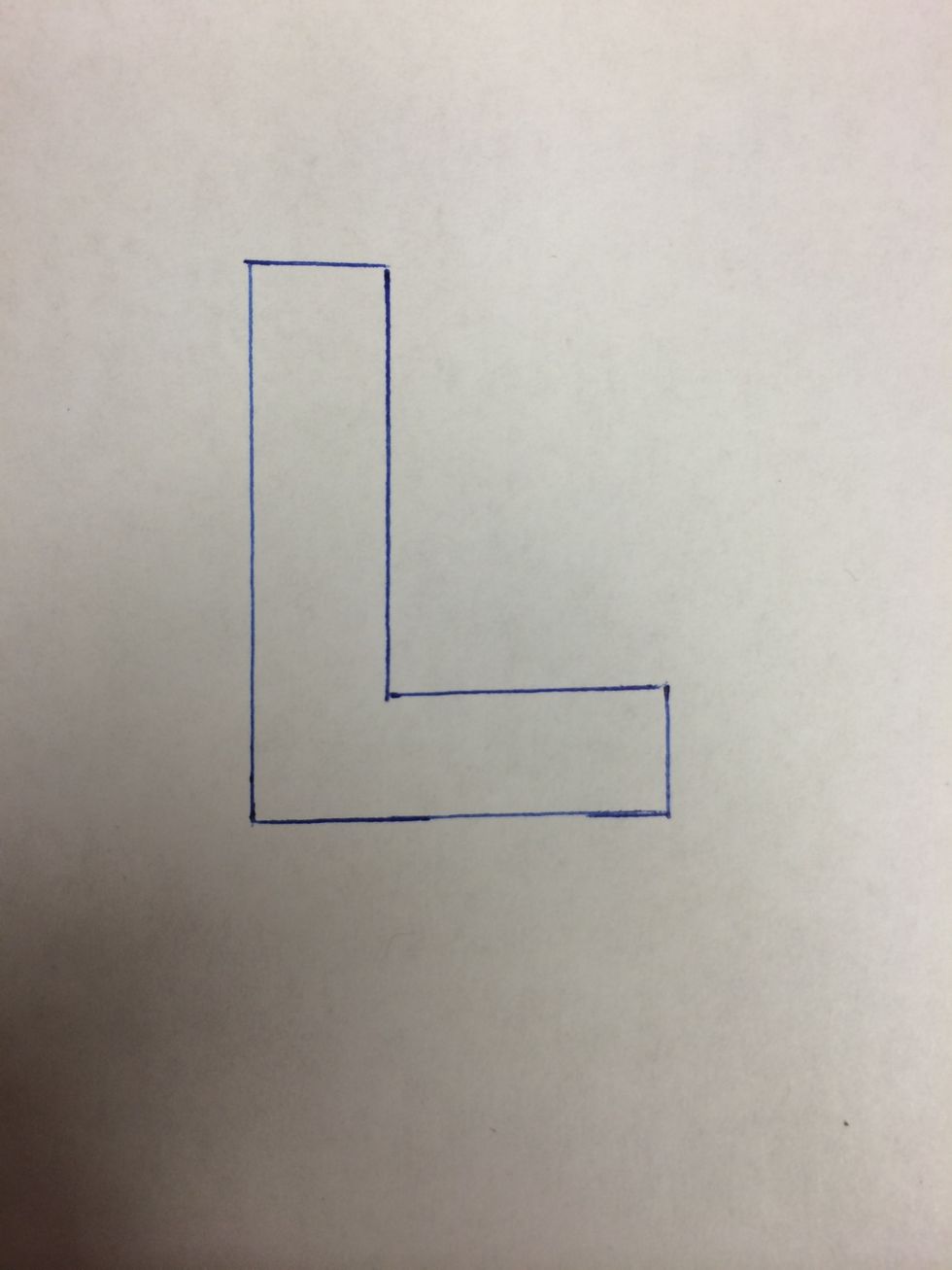 Draw the letter you would like to make 3D