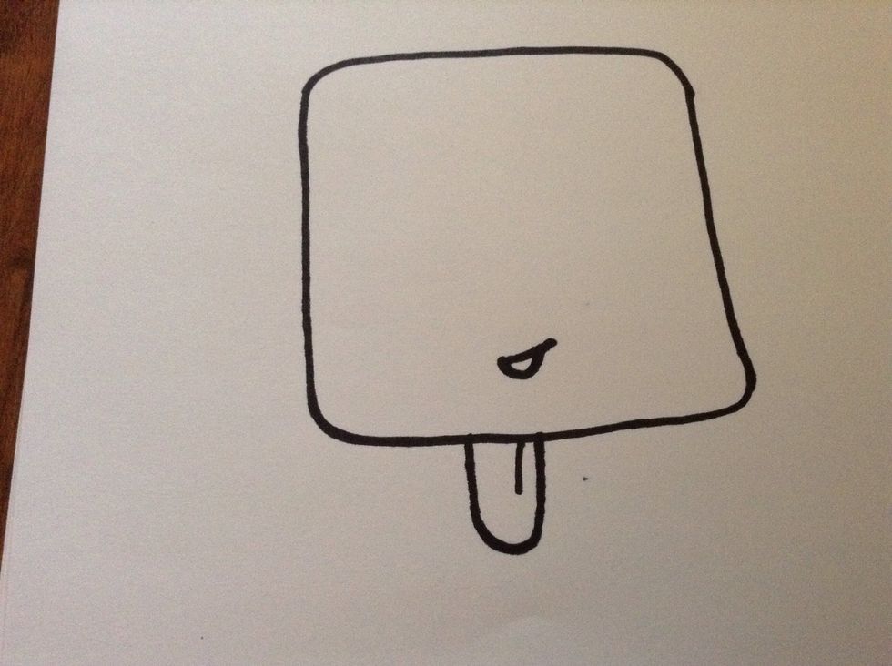 Draw the mouth as shown