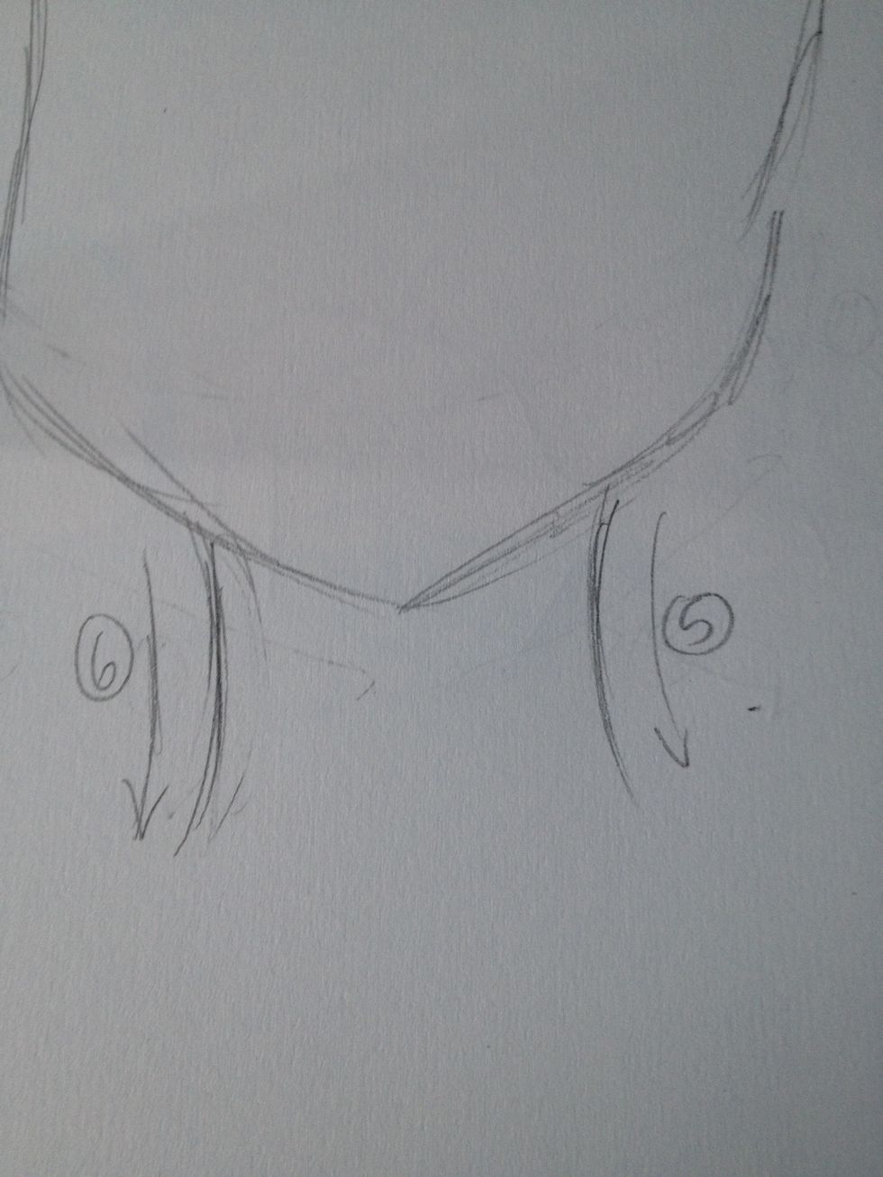 Draw the neck shape. Depending on how thick or thin your guys' neck is, make it correspondingly thicker or thinner.