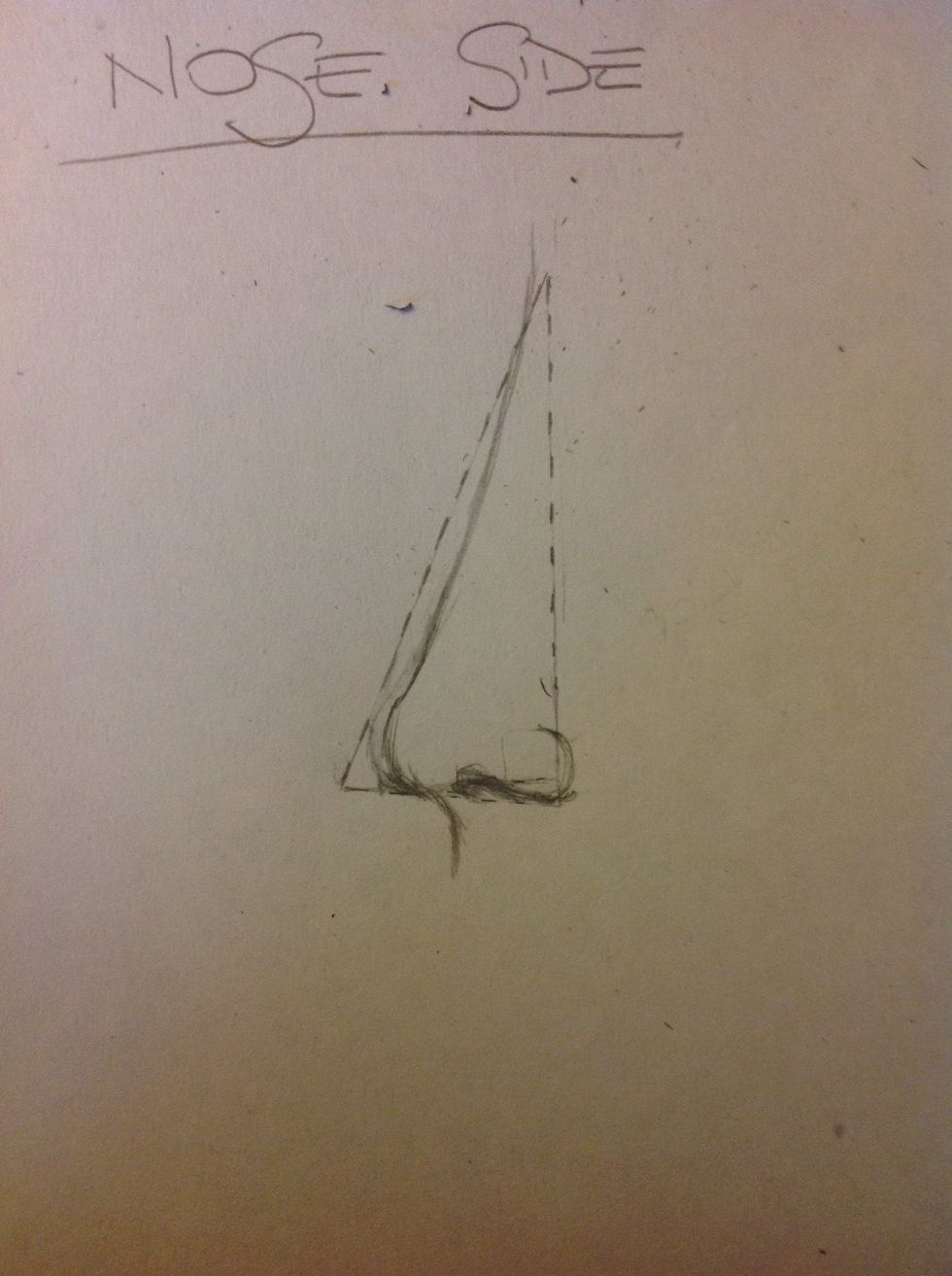 Draw the nostril and erase the lines that connect it with the tip of the nose. From the tip follow the line down as you can see in the draw .