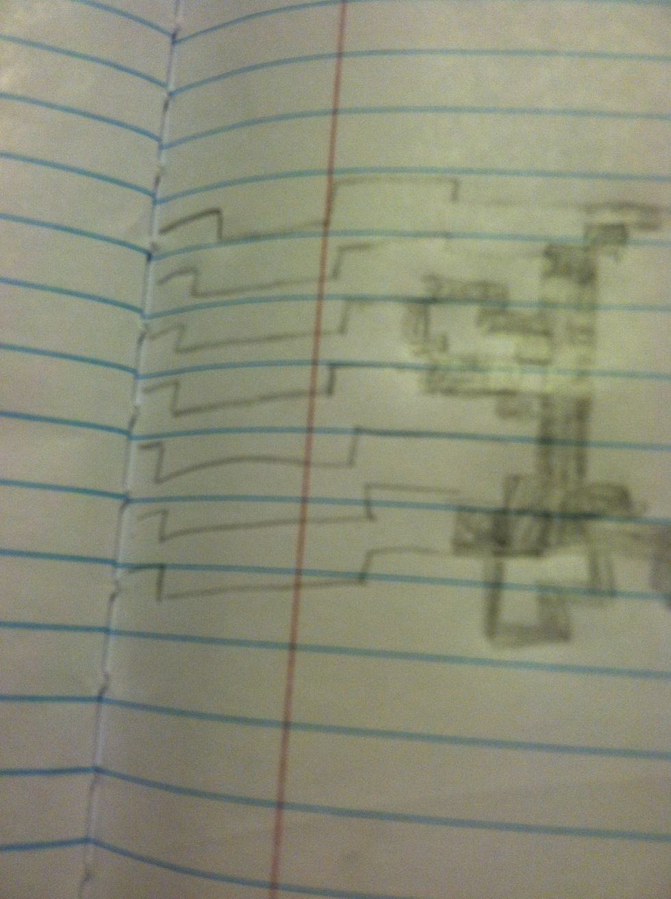 Draw the Nyan Cat poop (rainbow) lines.