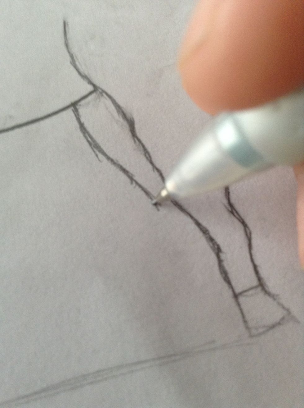 Draw the other legs mimicking the first ones