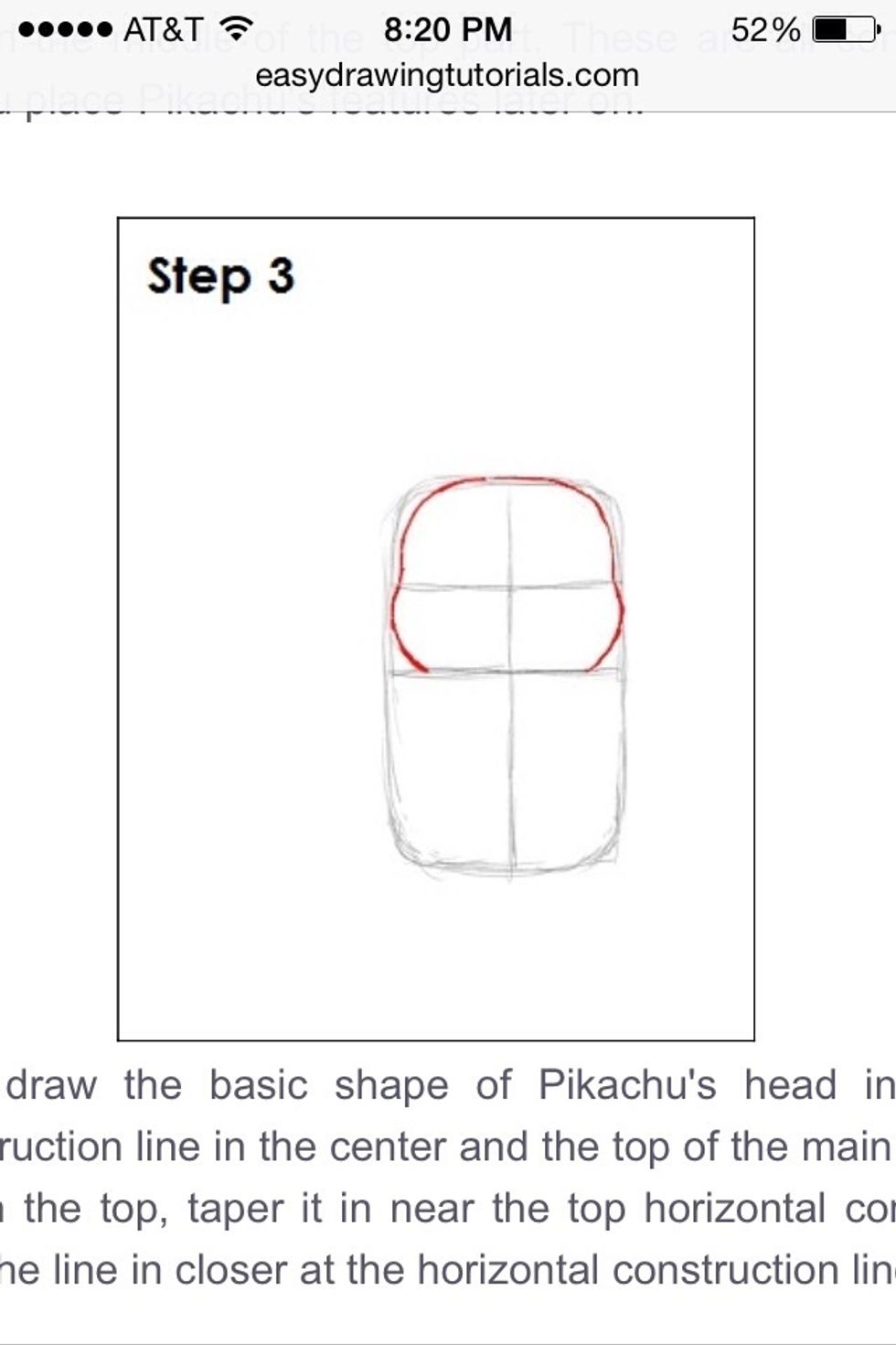 Draw the outline of pikachu's face.