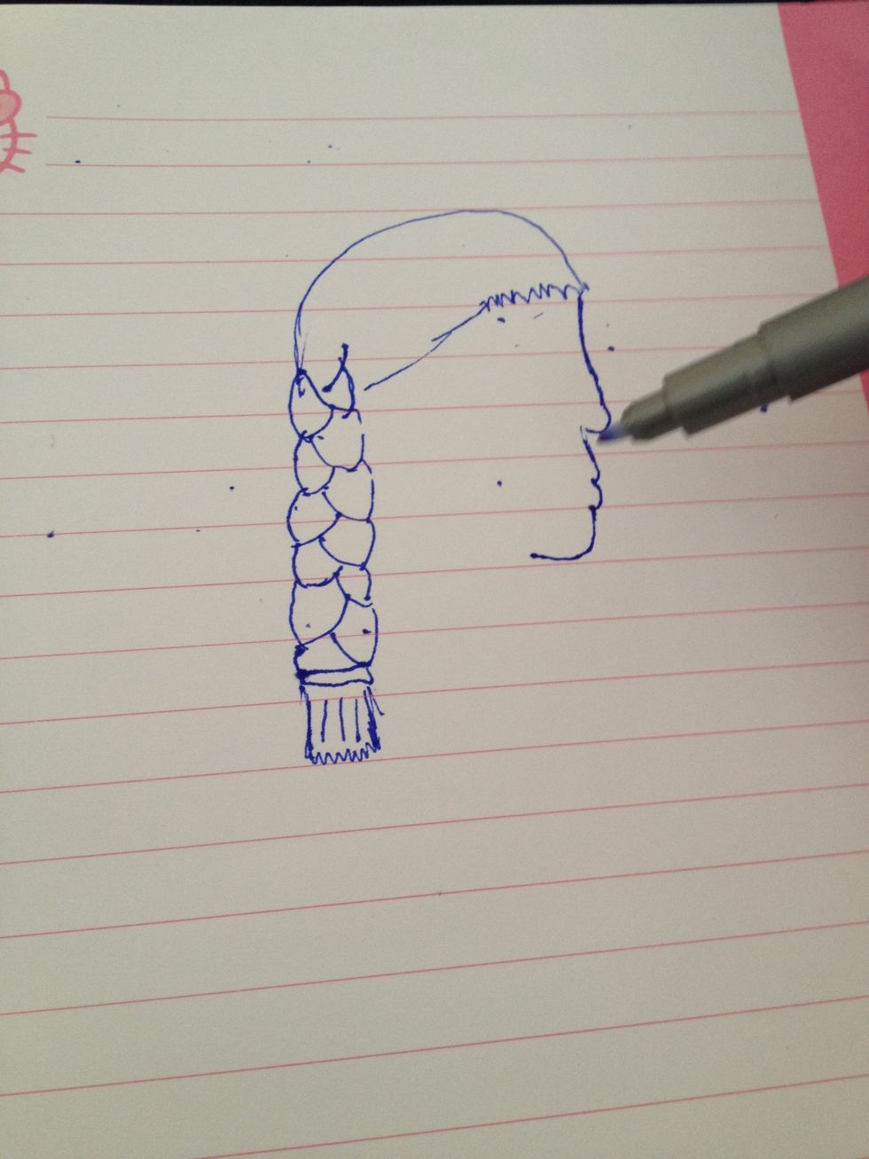 Draw the outline of the face