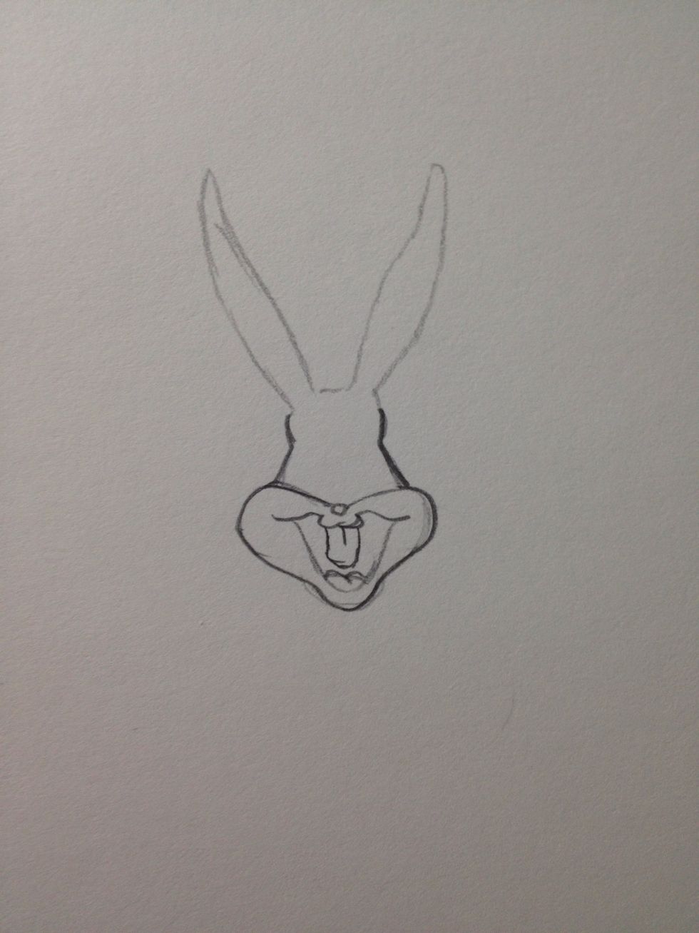 Draw the outline of the rest of the head