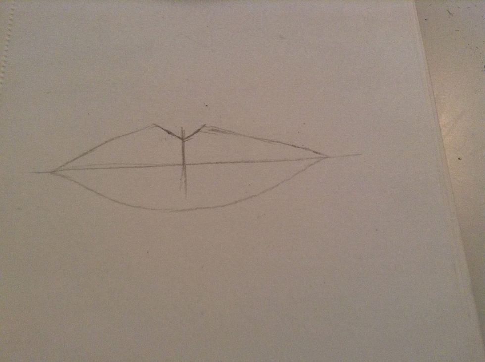 draw the outline of your lips.