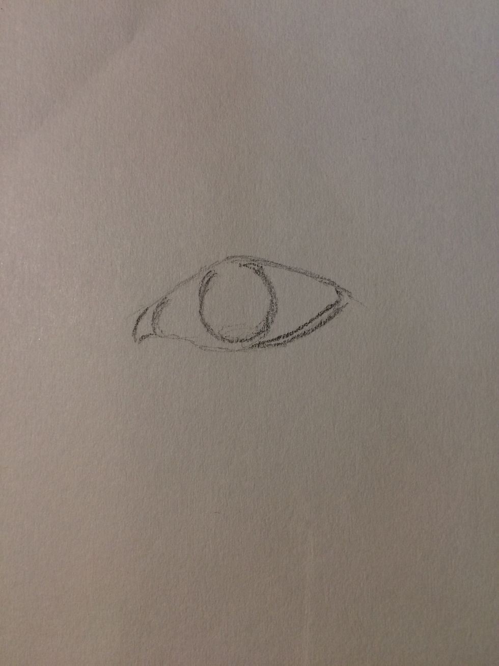 Draw the outside of the iris