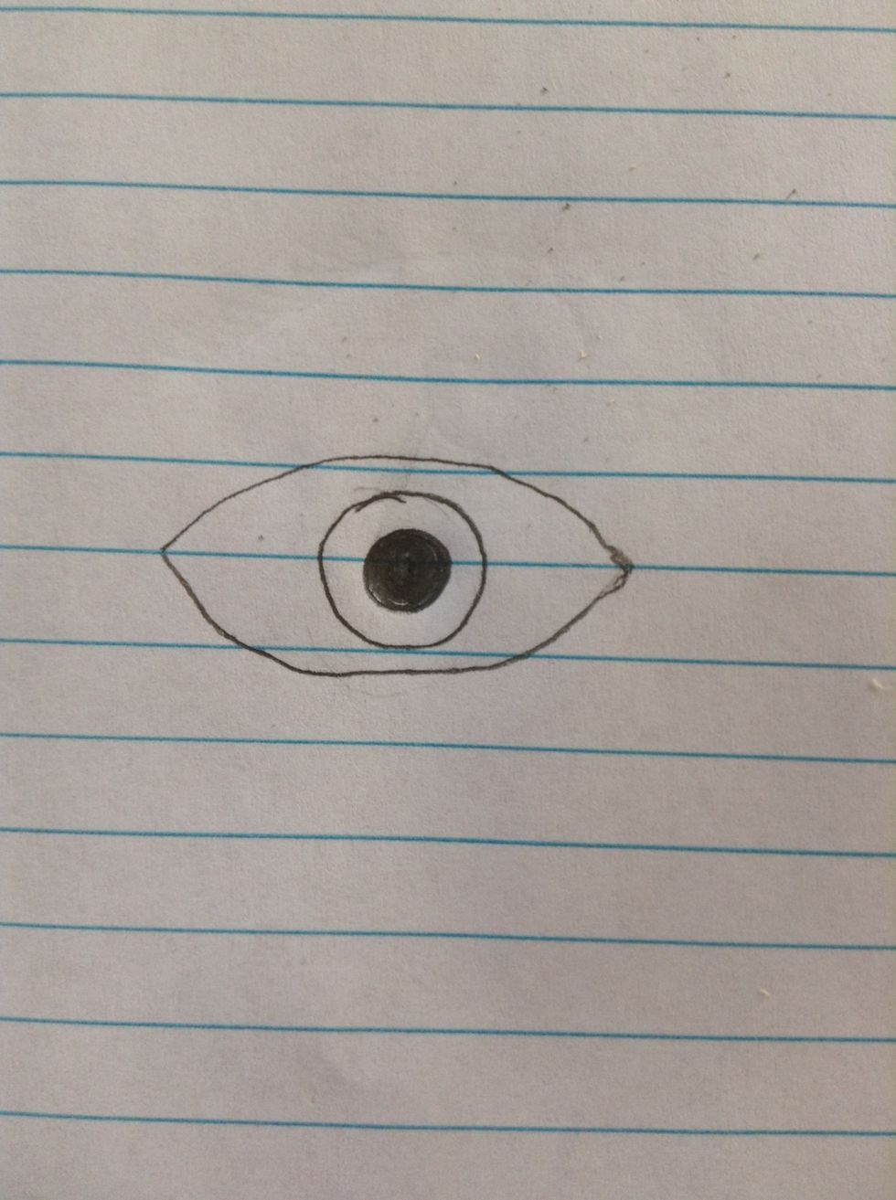 Draw the pupil and color it in
