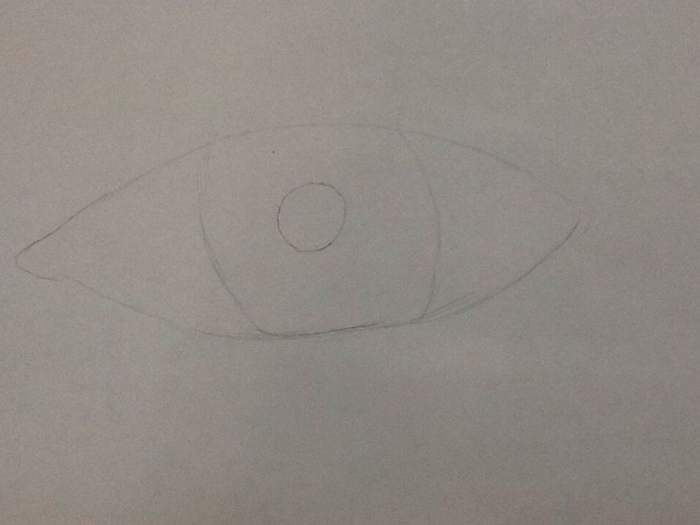 Draw the pupil inside the iris