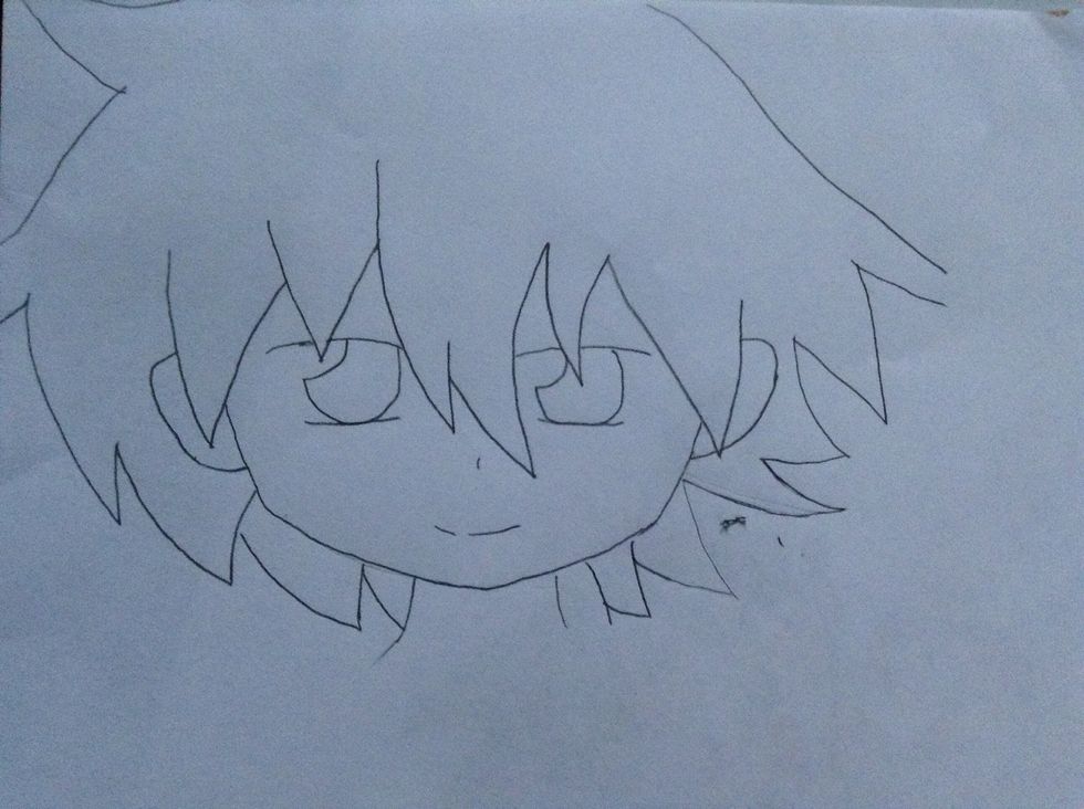 Draw the rest of the hair