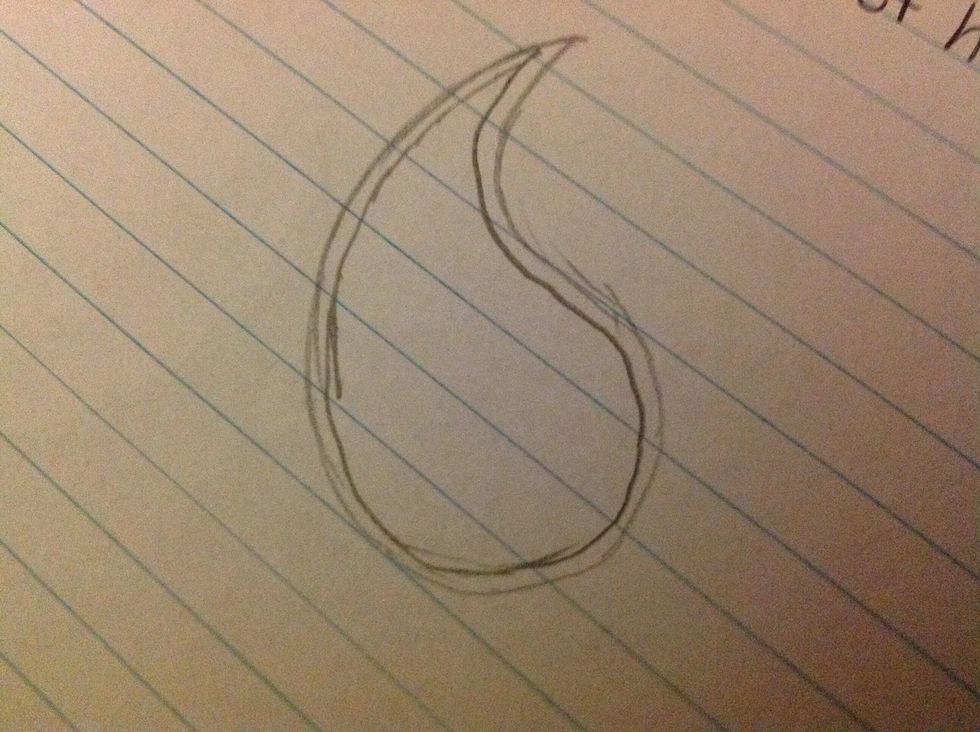 Draw the same shape along the edge of the first one.